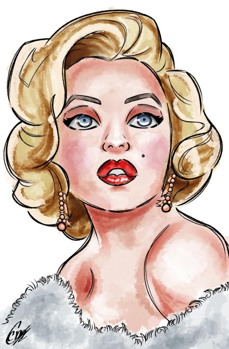 Мэрилин монро арт мультяшная