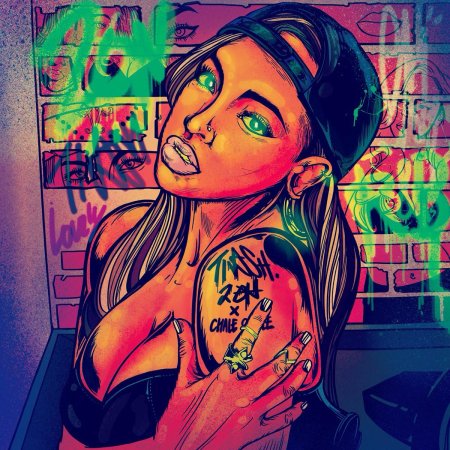 Яркая девушка