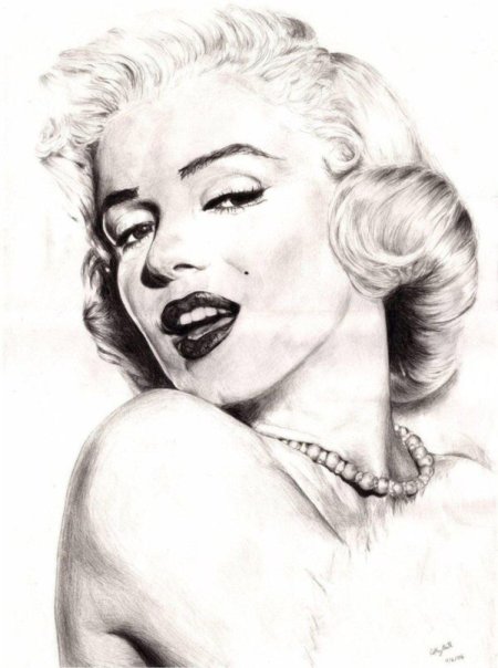 Мэрилин монро для срисовки
