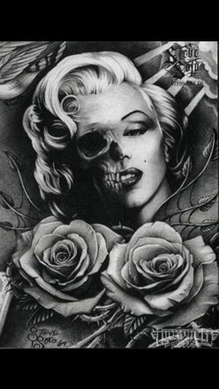 Тату чикано мэрилин монро эскизы