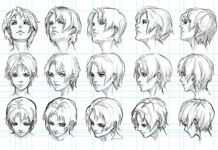 Голова в три четверти аниме