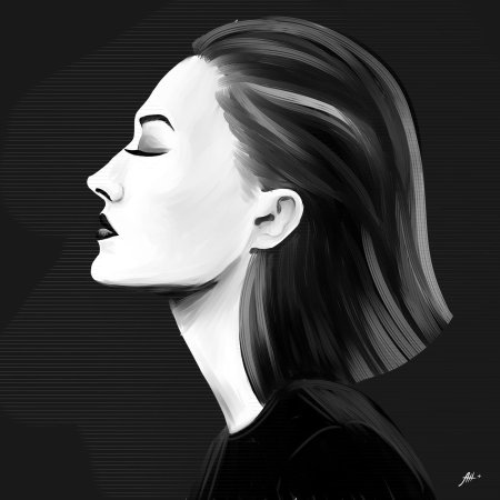 Портрет девушки в профиль