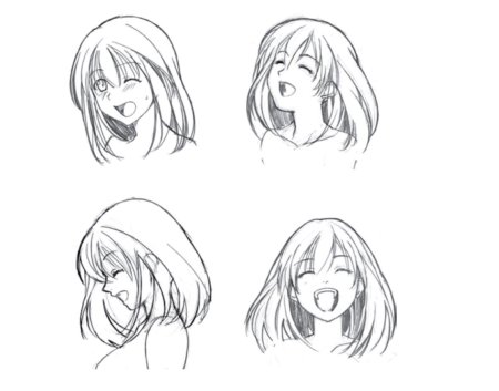 Волосы для рисования аниме