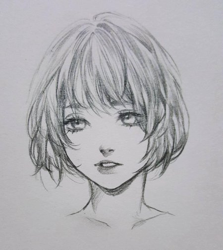 Рисунок карандашом девушка