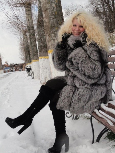 Шуба из чернобурки