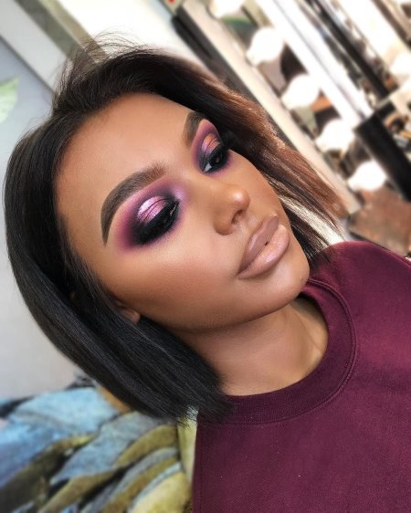 Яркий макияж для смуглой кожи