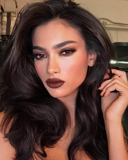 Макияж для темных волос