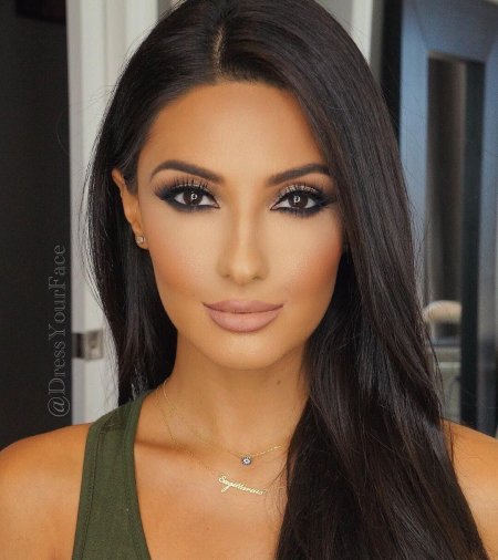 Вечерний макияж для брюнеток