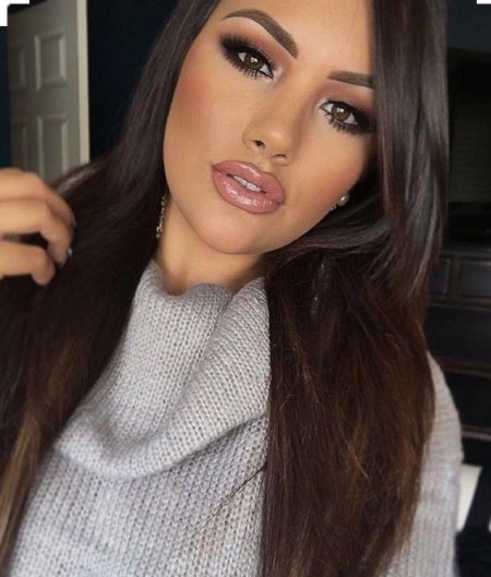 Вечерний макияж для брюнеток