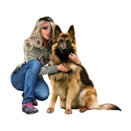 Девушка с овчаркой