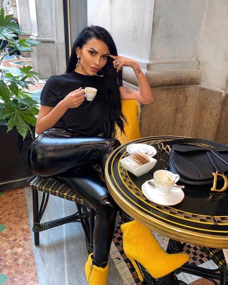 Леггинсы кожаные