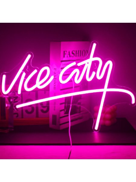 Неоновая вывеска вайс сити