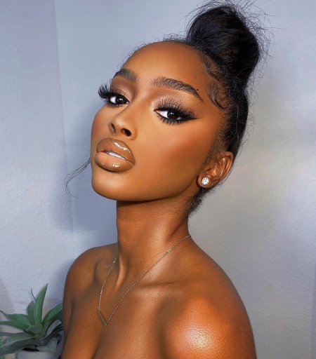 Макияж коричневый