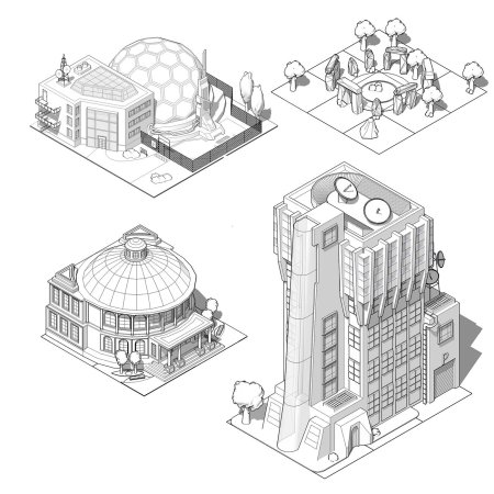 Здание концепт для игры на телефоне