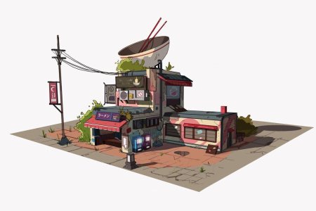 D мультяшная стилистика окружения