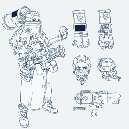 Рисунки киберпанк