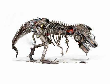 Скелет робот динозавр