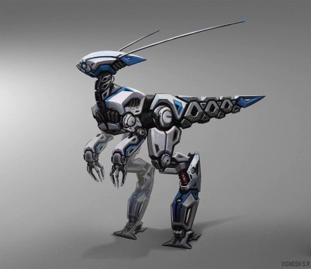 Робот раптор арт