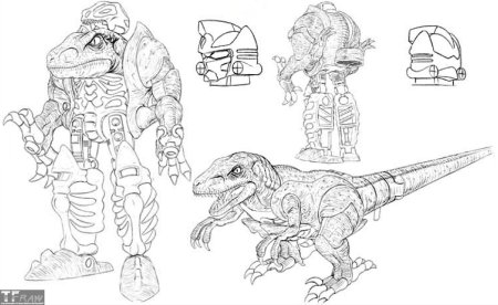 Диноботы-трансформеры раскраска