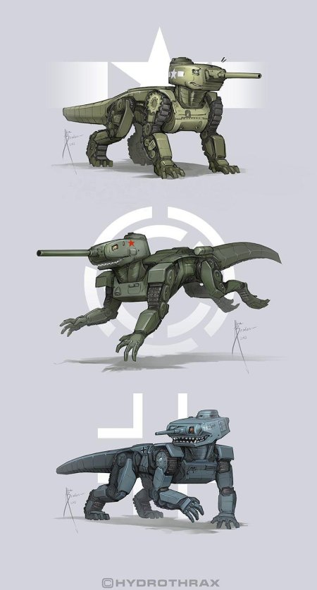 Арты робота-динозавра