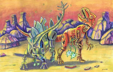 Робо динозавры арты