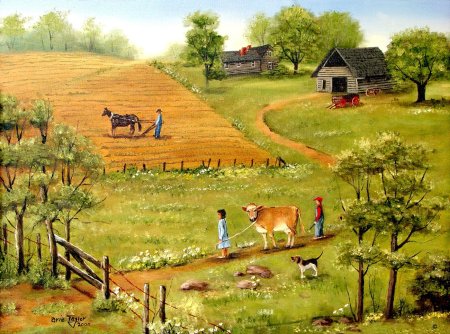 Пейзаж с фермой