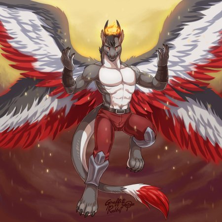 Фурри дракон бизнесмен