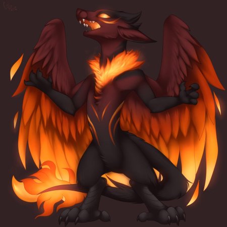 Фурри лис с драконом