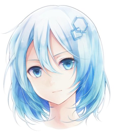 Рин голубоволосая