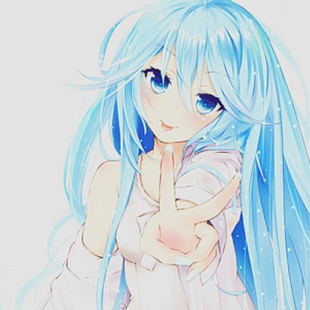 Рин голубоволосая