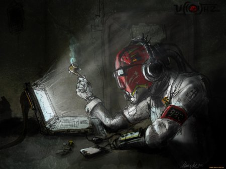 Киборг за компьютером