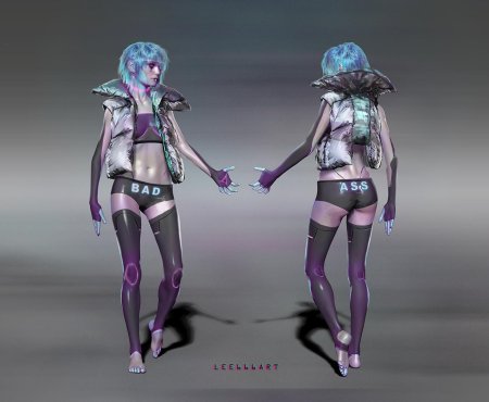 Cyberpunk одежда концепт