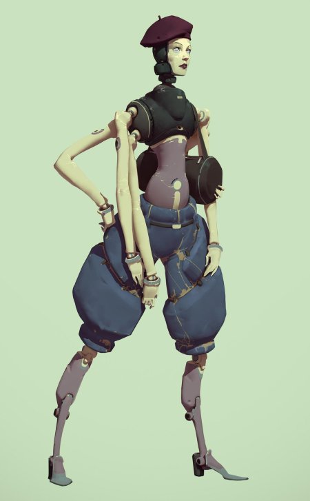 Робо девушка арт