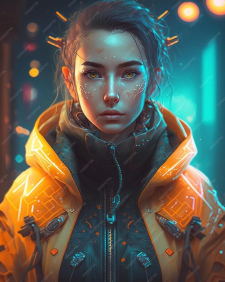 Девушка киберпанк