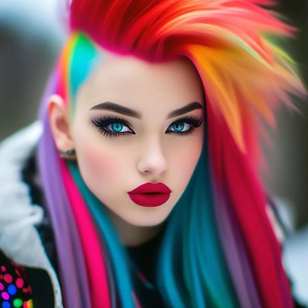 Радужные волосы