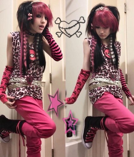 Стиль эмо в одежде для девушек