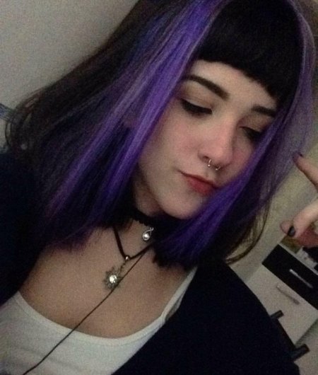 Фиолетовый цвет волос