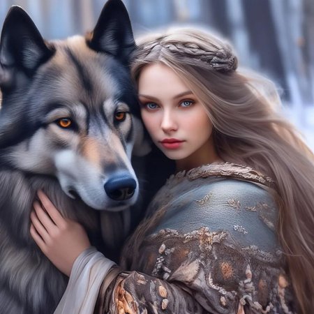 Девушка и волк