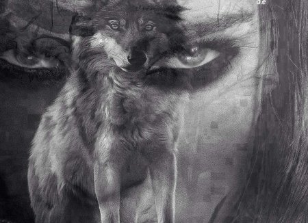 Волк девушка