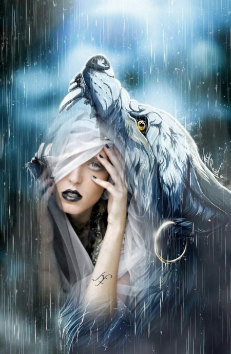 Девушка волк