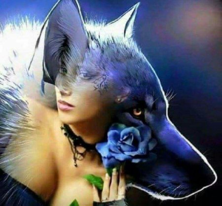 Девушка волчица