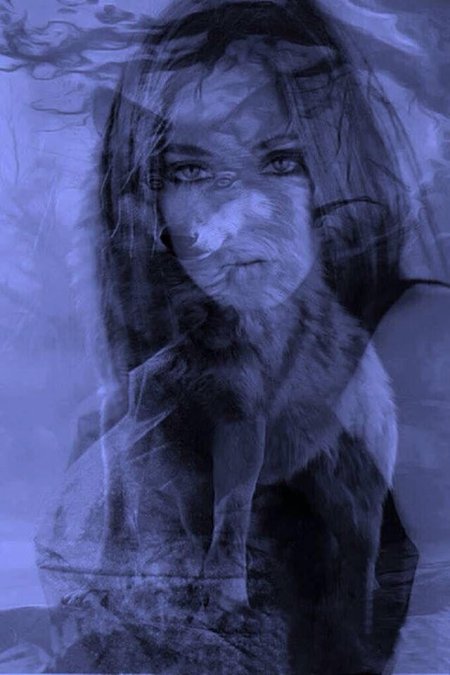 Девушка волк