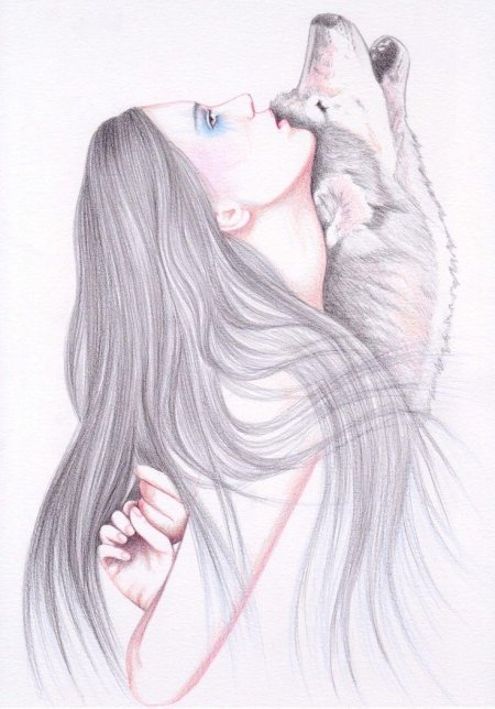 Волк девушка