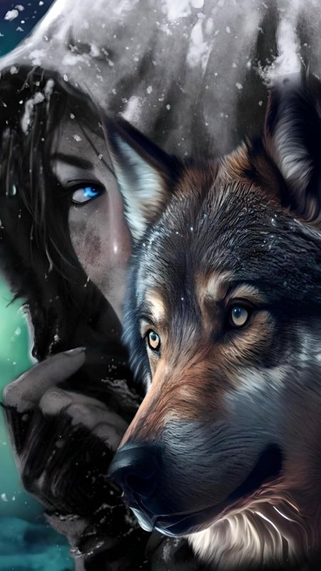 Девушка волк