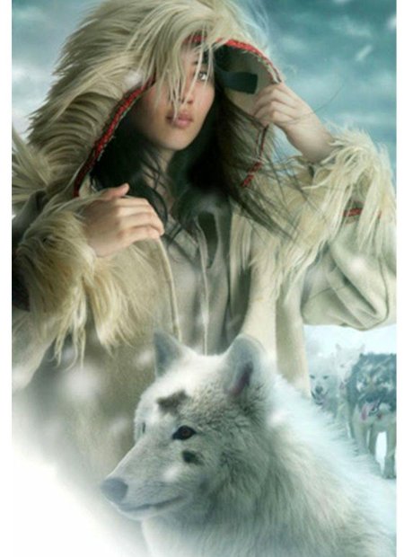 Женщина с волком