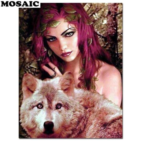 Девушка с волками