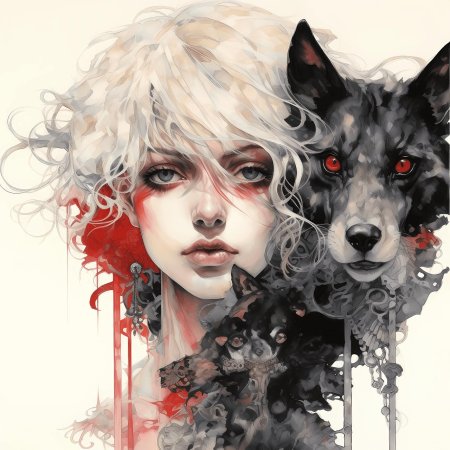 Девушка волк