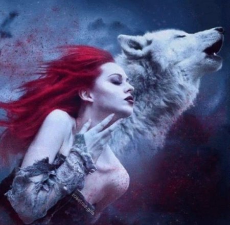 Волк девушка