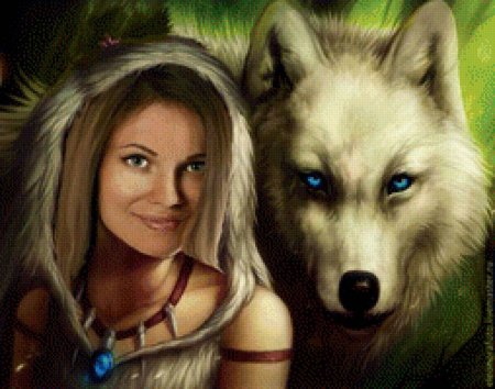 Девушка с волками