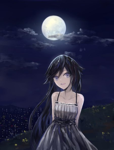 Загадочная девушка аниме